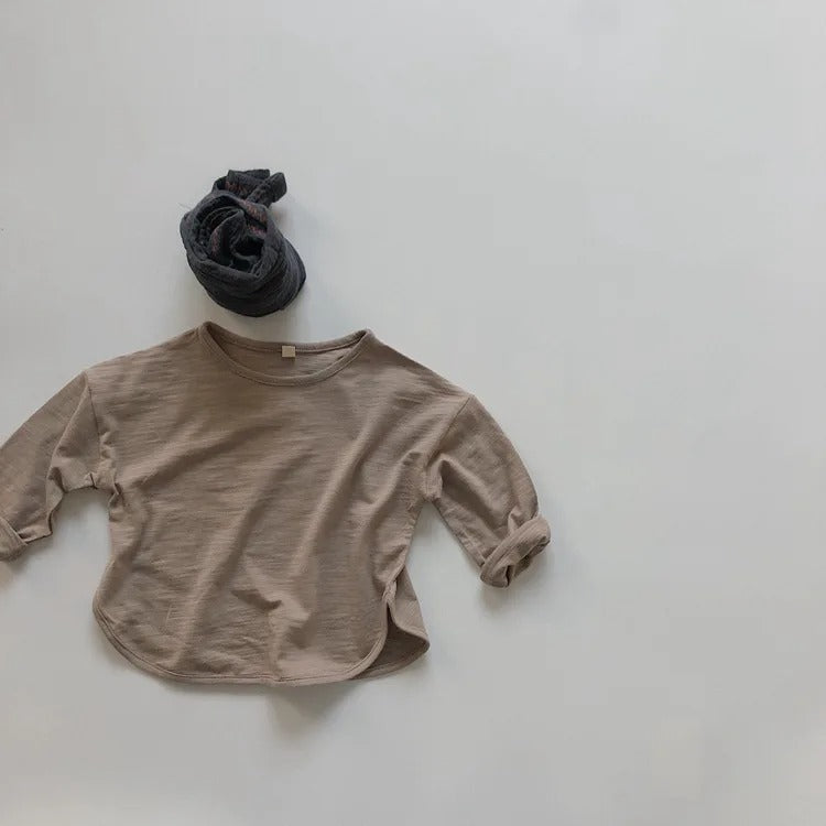 -キッズ シンプル 長袖 Tシャツ【mh0000233】 - mamahalo shop - 長袖Tシャツ - べビー服 - 子供服 - 男の子 - 女の子