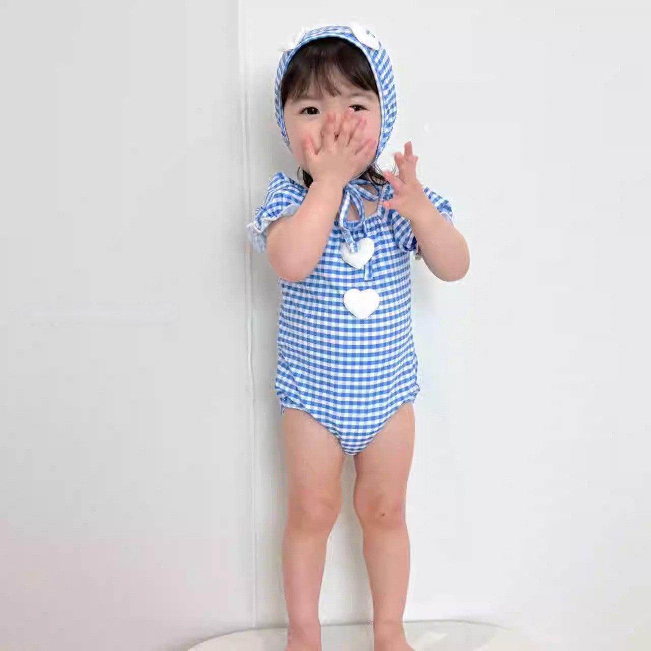 Gingham Heart Swimwear ギンガムチェック ハート 水着【mh0012933】