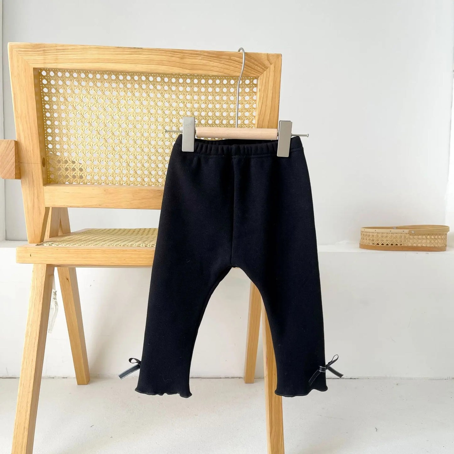 -ベビー リボン 裏起毛 レギンス パンツ【mh0000256】 - mamahalo shop - レギンスパンツ - べビー服 - 子供服 - 男の子 - 女の子