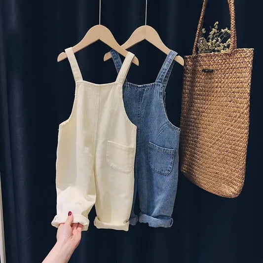 -キッズオーバーオール デニム サスペンダーパンツ 2カラー - mamahalo shop - オーバーオール - べビー服 - 子供服 - 男の子 - 女の子