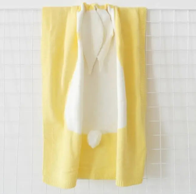 -ベビーブランケット うさ耳付きブランケット 毛布 おくるみ - mamahalo shop - ベビーブランケット・タオル - べビー服 - 子供服 - 男の子 - 女の子