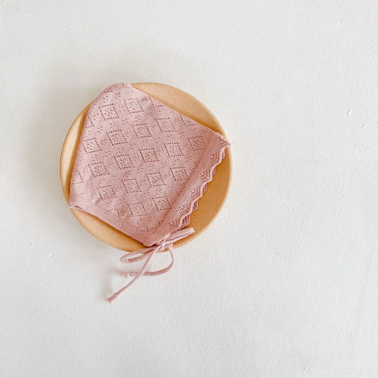 -ベビー帽子 コットンレース ボンネット ベビーハット ベビーアクセサリー 6カラー【mh0003787】 - mamahalo shop - ベビー用帽子 - べビー服 - 子供服 - 男の子 - 女の子