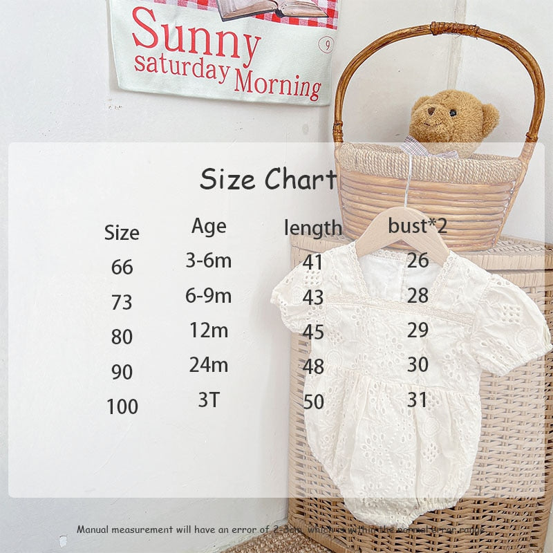 -☺︎ ベビー 刺繍 レース 半袖 ロンパース - mamahalo shop - 半袖ロンパース - べビー服 - 子供服 - 男の子 - 女の子