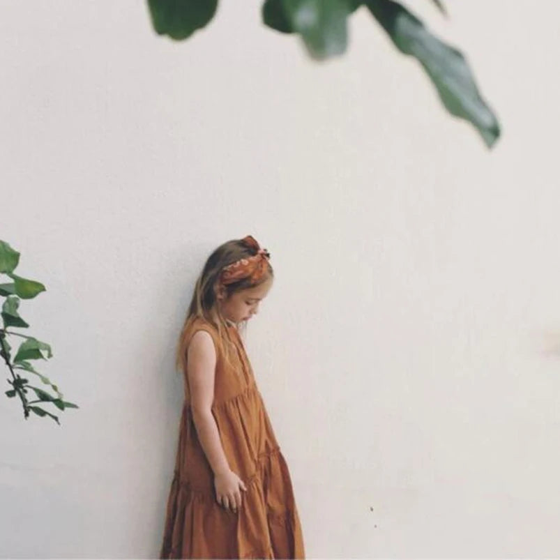 -キッズワンピース ノースリーブサマードレスワンピース 2カラー【mh0006247】 - mamahalo shop - ノースリーブワンピース - べビー服 - 子供服 - 男の子 - 女の子