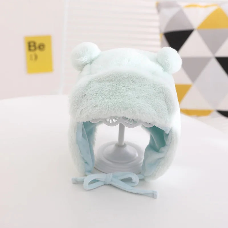 -ベビー くま耳 耳あて ボアフリース 帽子 キャップ - mamahalo shop - ベビー用帽子 - べビー服 - 子供服 - 男の子 - 女の子