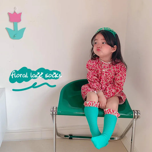 -ベビー キッズ フリル ソックス 靴下 2足 セット - mamahalo shop - ベビー用靴下・タイツ - べビー服 - 子供服 - 男の子 - 女の子