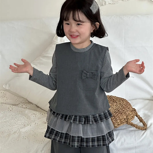 -チェックチュールレイヤードミニスカート【mh0011268】 - mamahalo shop - スカート - べビー服 - 子供服 - 男の子 - 女の子