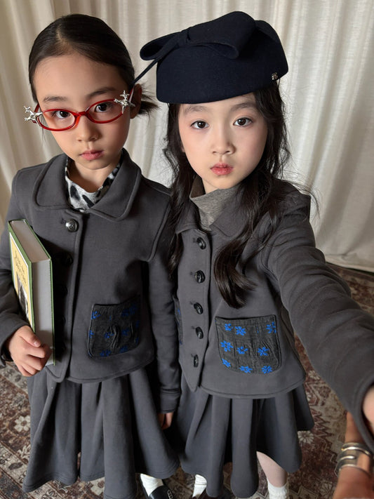 yummy&rocky | Vintage Terry Patchwork Skirt Set ヴィンテージ風配色切替セットアップ【mh0020104】