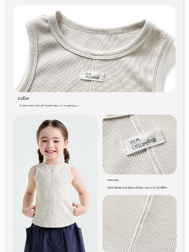 Ribbed Cotton Tank Top センターシーム ノースリーブトップス【mh0013190】