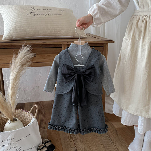 Polka Dot Cotton Three-Piece Set ドット柄 セットアップ【mh0012088】