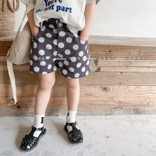 Polka Dot Cotton Short Pants ドット柄 コットン ショートパンツ【mh0012142】