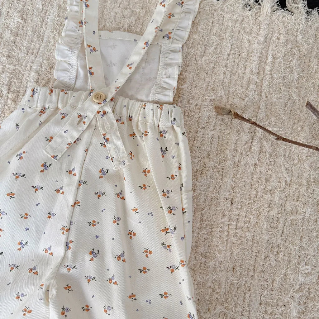 -フラワープリントフリルサロペットオーバーオール【mh0011168】 - mamahalo shop - サロペットパンツ・サスペンダーパンツ - べビー服 - 子供服 - 男の子 - 女の子