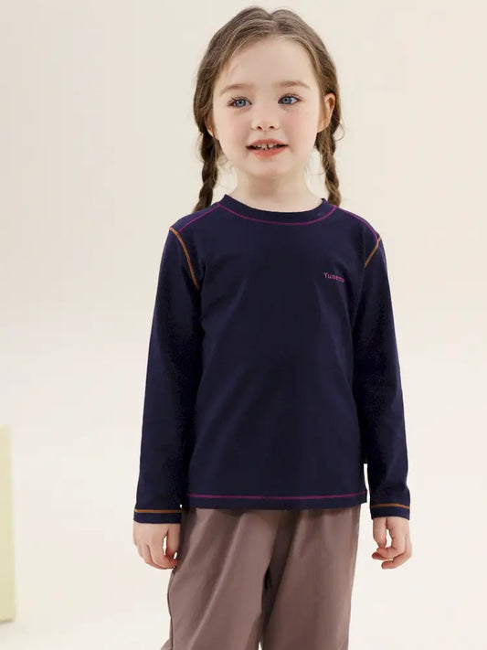 -切り替えステッチ長袖Tシャツ【mh0011300】 - mamahalo shop - 長袖Tシャツ - べビー服 - 子供服 - 男の子 - 女の子