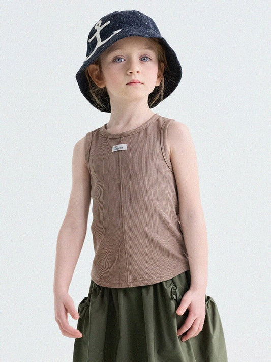 Ribbed Cotton Tank Top センターシーム ノースリーブトップス【mh0013190】