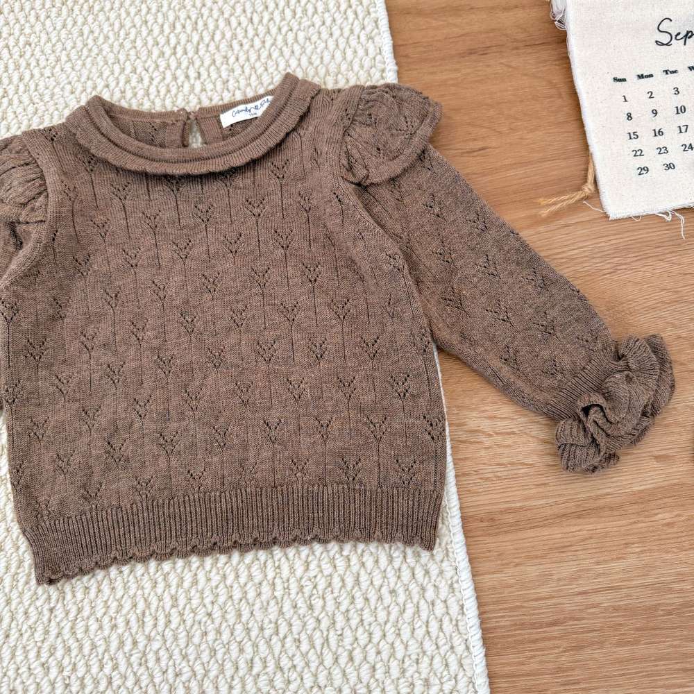 小花柄サロペットパンツ レースニット フリルセーター【mh0011522】