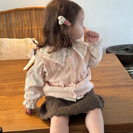 -クロシェ編みフリルニットンツインスカート【mh0011144】 - mamahalo shop - スカート - べビー服 - 子供服 - 男の子 - 女の子