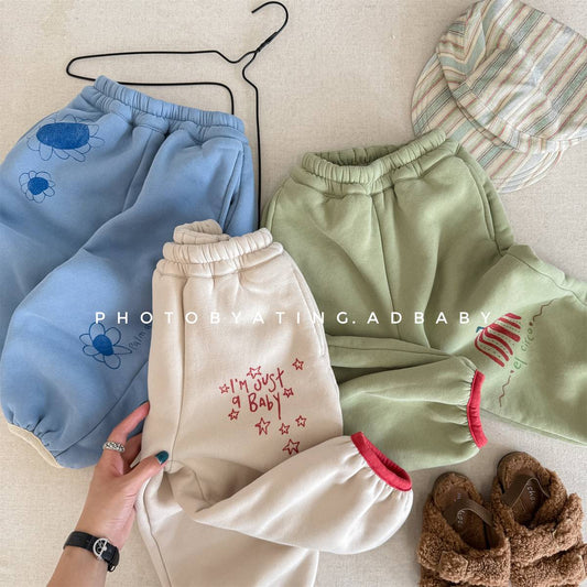 -裏起毛スウェットパンツ ロングパンツ 暖か長ズボン カジュアル【mh0011405】 - mamahalo shop - ロングパンツ・スウェットパンツ - べビー服 - 子供服 - 男の子 - 女の子