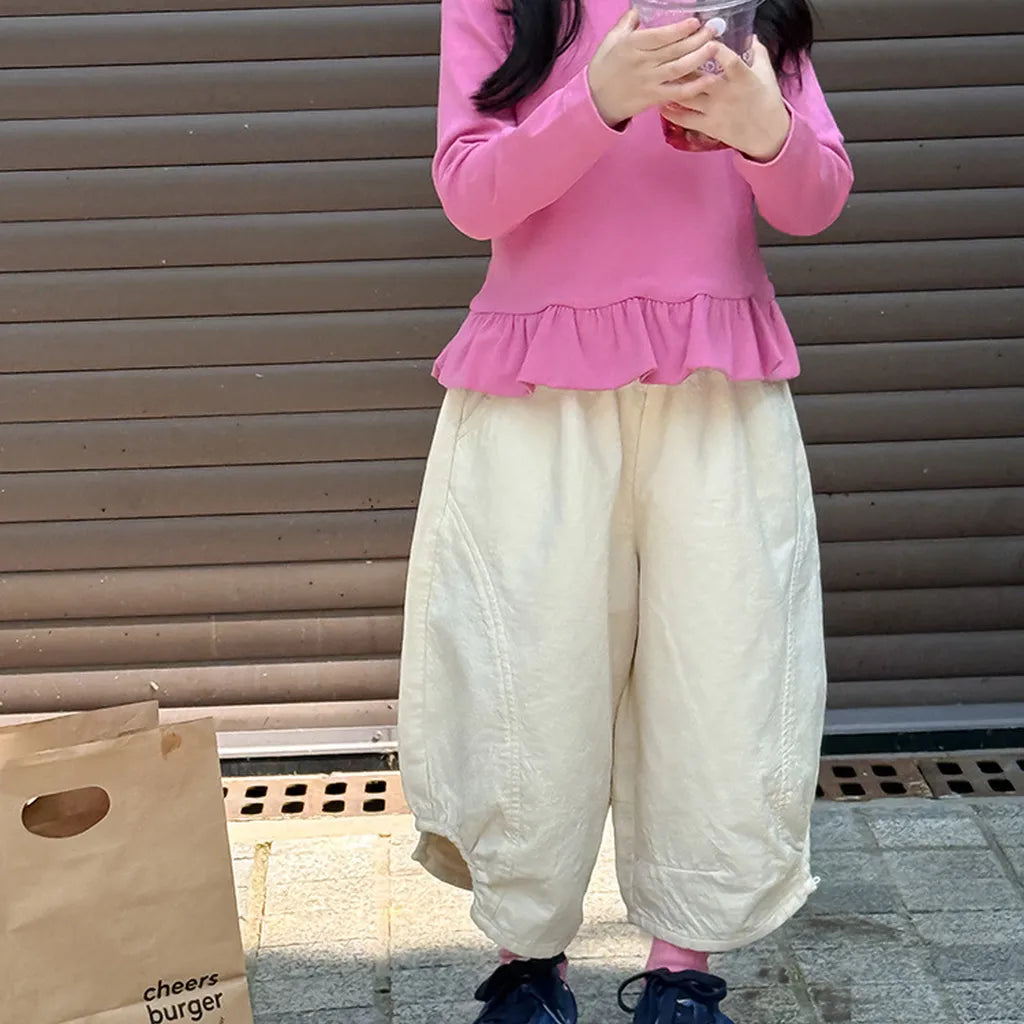 -ワイドシルエットパンツ 裾絞りバルーンパンツ イージーパンツ【mh0011067】 - mamahalo shop - ロングパンツ・スウェットパンツ - べビー服 - 子供服 - 男の子 - 女の子