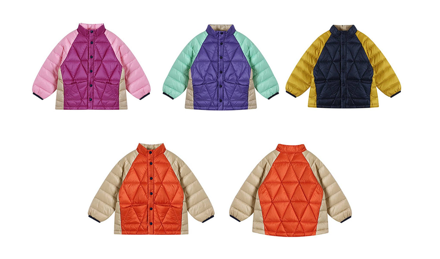 -キッズ ダウンジャケット 90%ホワイトダックダウン 撥水 軽量 アウター【mh0011344】 - mamahalo shop - ショートコート・ジャケット・ジャンパー - べビー服 - 子供服 - 男の子 - 女の子