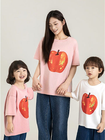 Fruit Painting Cotton T-shirt アート フルーツ プリント Tシャツ【mh0012743】 YoehYaul 半袖Tシャツ