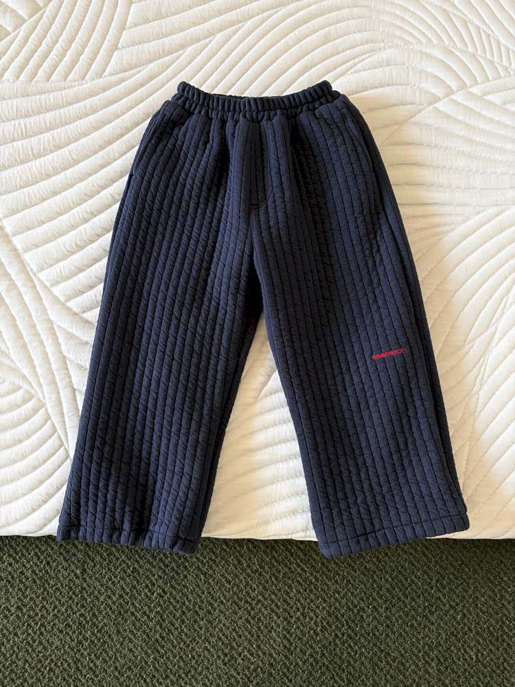 yummy&rocky | Logo Embroidery Thickened Fleece Pants ロゴ刺繍 裏起毛 スウェットパンツ【mh0020048】