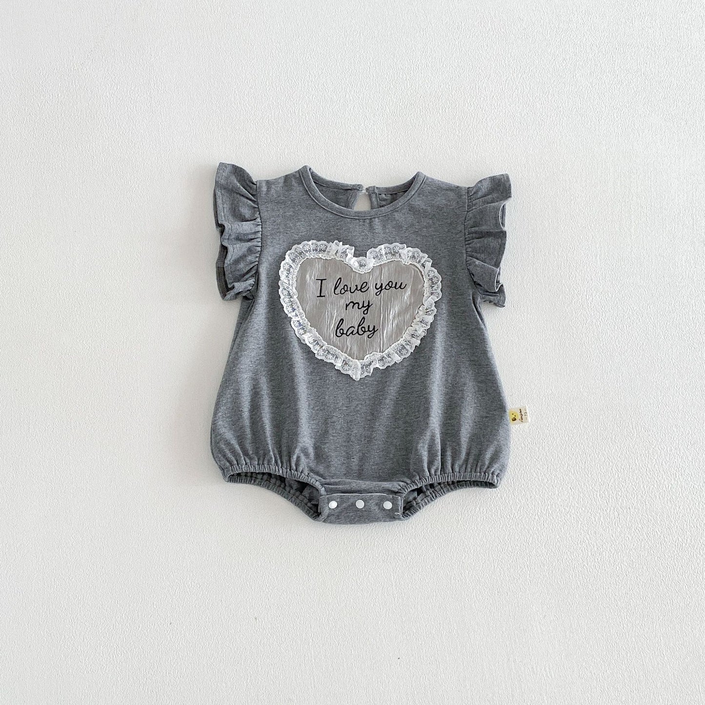 Heart Flutter Romper ハート レース 半袖ロンパース【mh0013428】