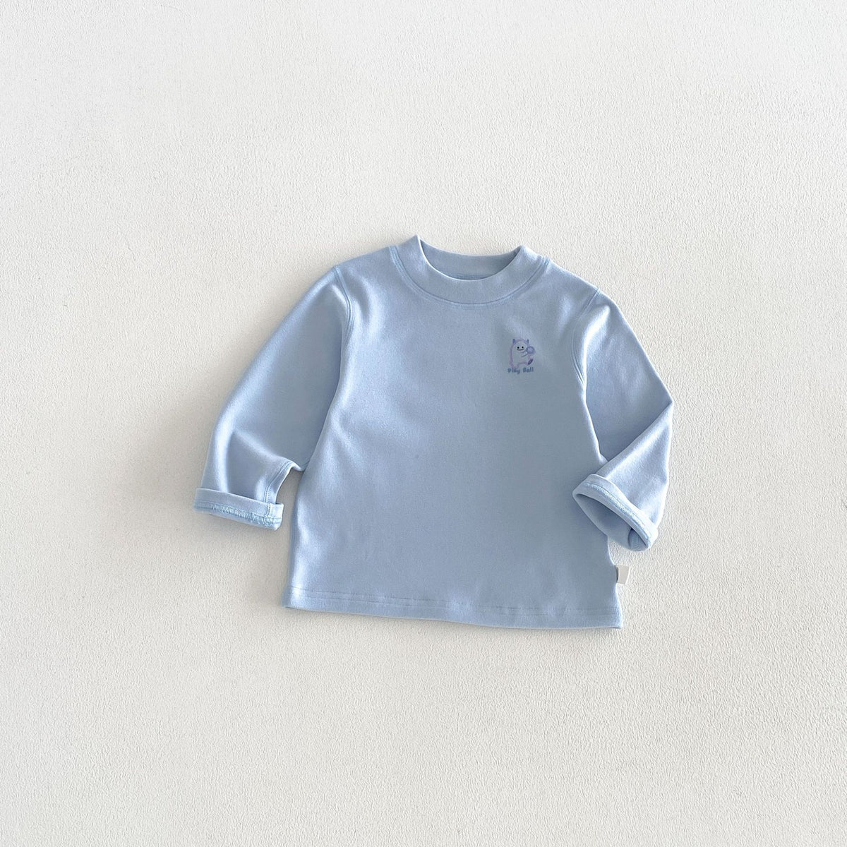 キッズ ボーダー ワンポイント刺繍 長袖Tシャツ / イージー ロングパンツ【mh0014771】