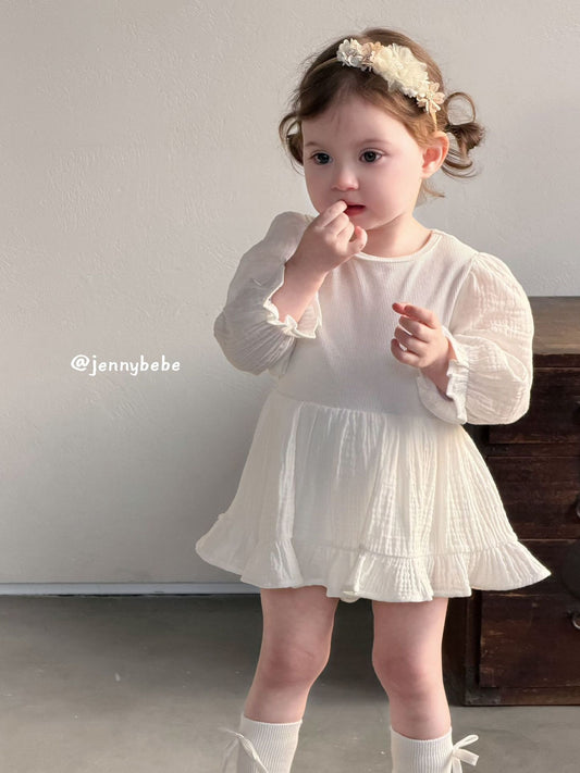 Gauze Puff Sleeve Romper ガーゼ パフスリーブ ロンパース【mh0012527】