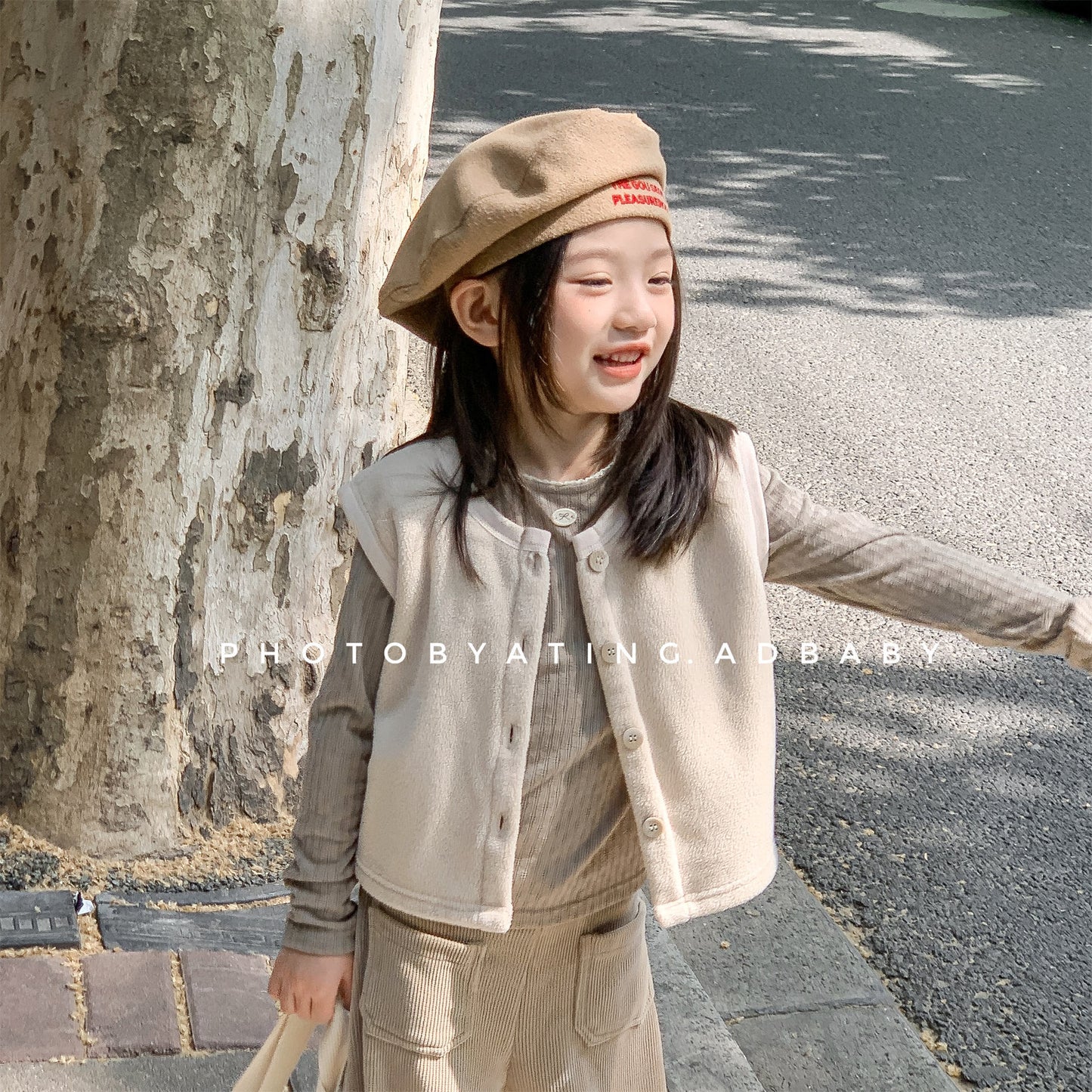 -フロントボタン付きフリースベスト【mh0010809】 - mamahalo shop - ベスト - べビー服 - 子供服 - 男の子 - 女の子