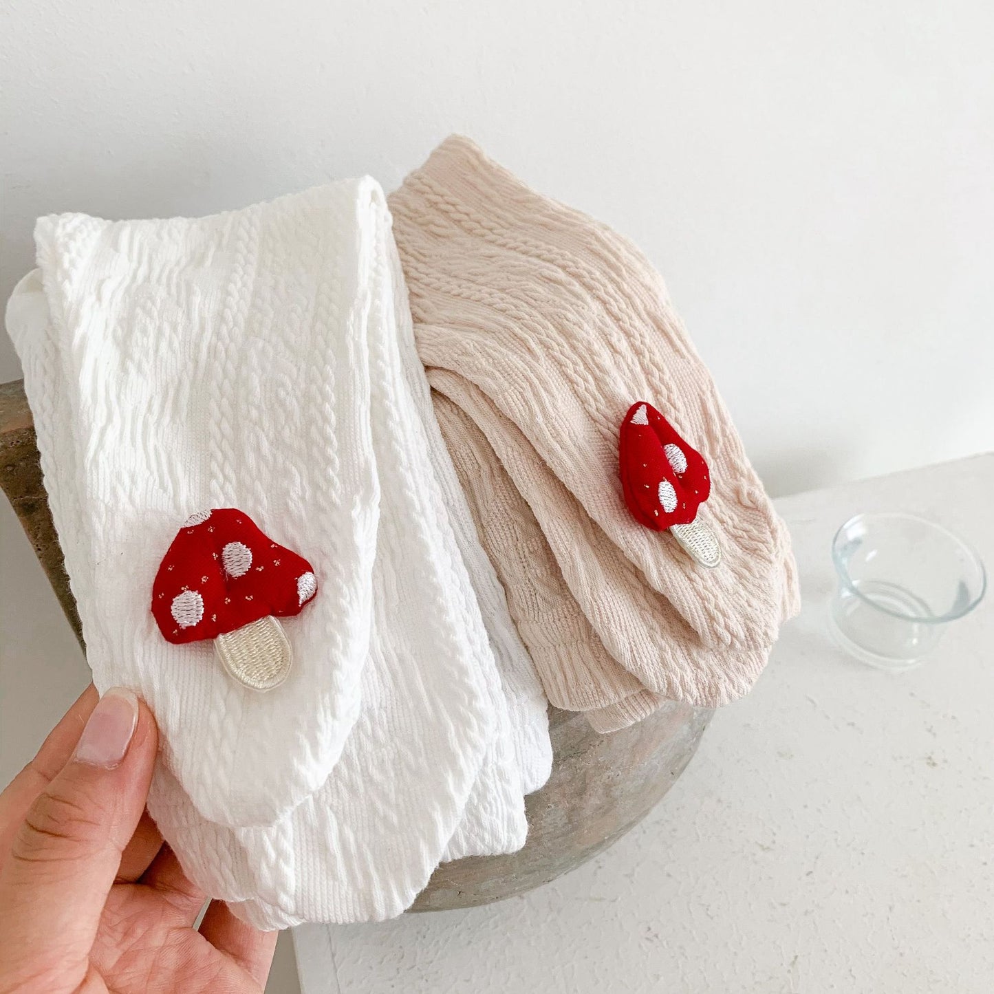 Mushroom Cable Knit Leggings きのこ ケーブル ニット レギンス パンツ【mh0000358】