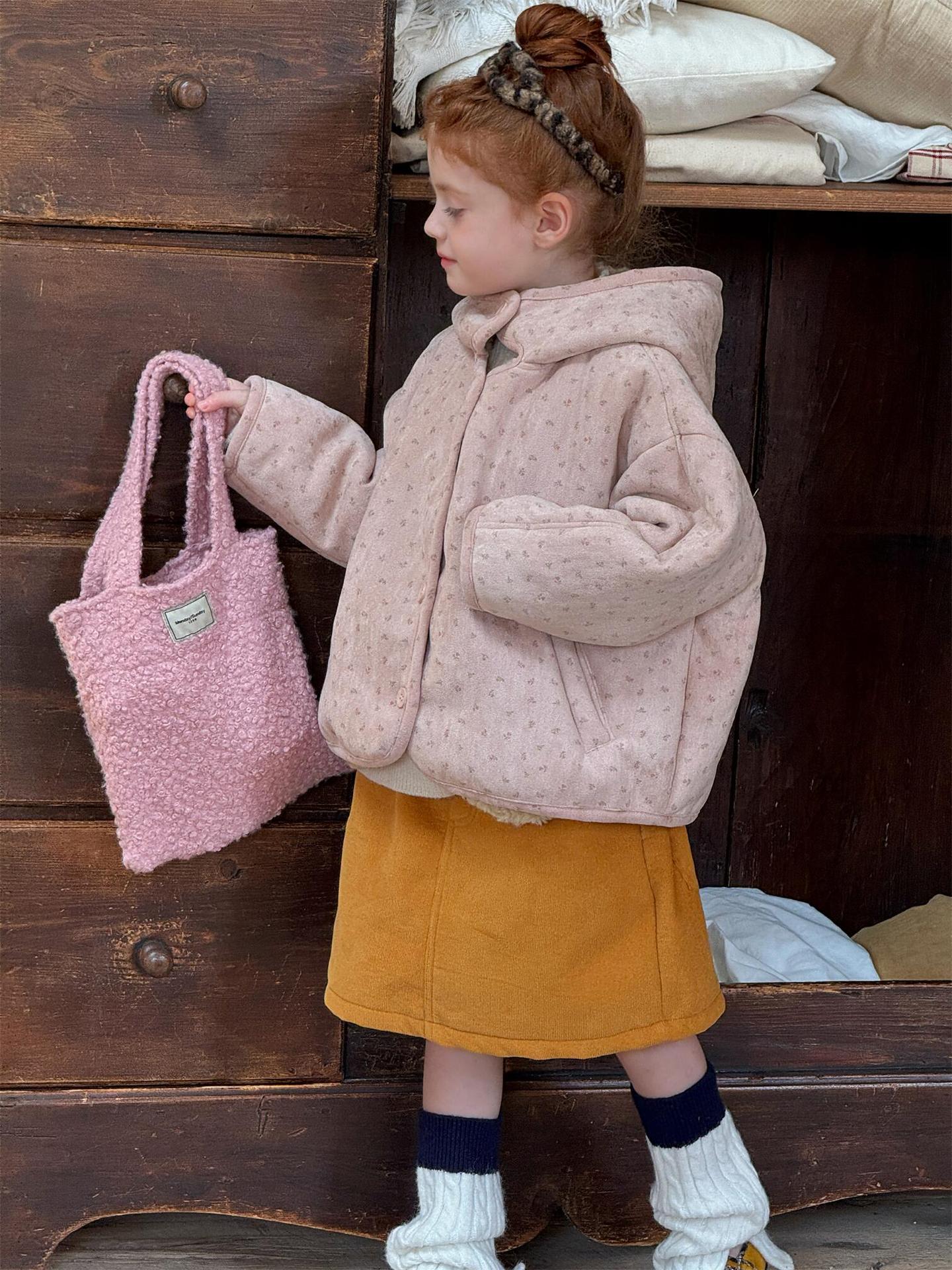 フーディジャケット フラワープリント 裏ボアフリース アウター【mh0011770】