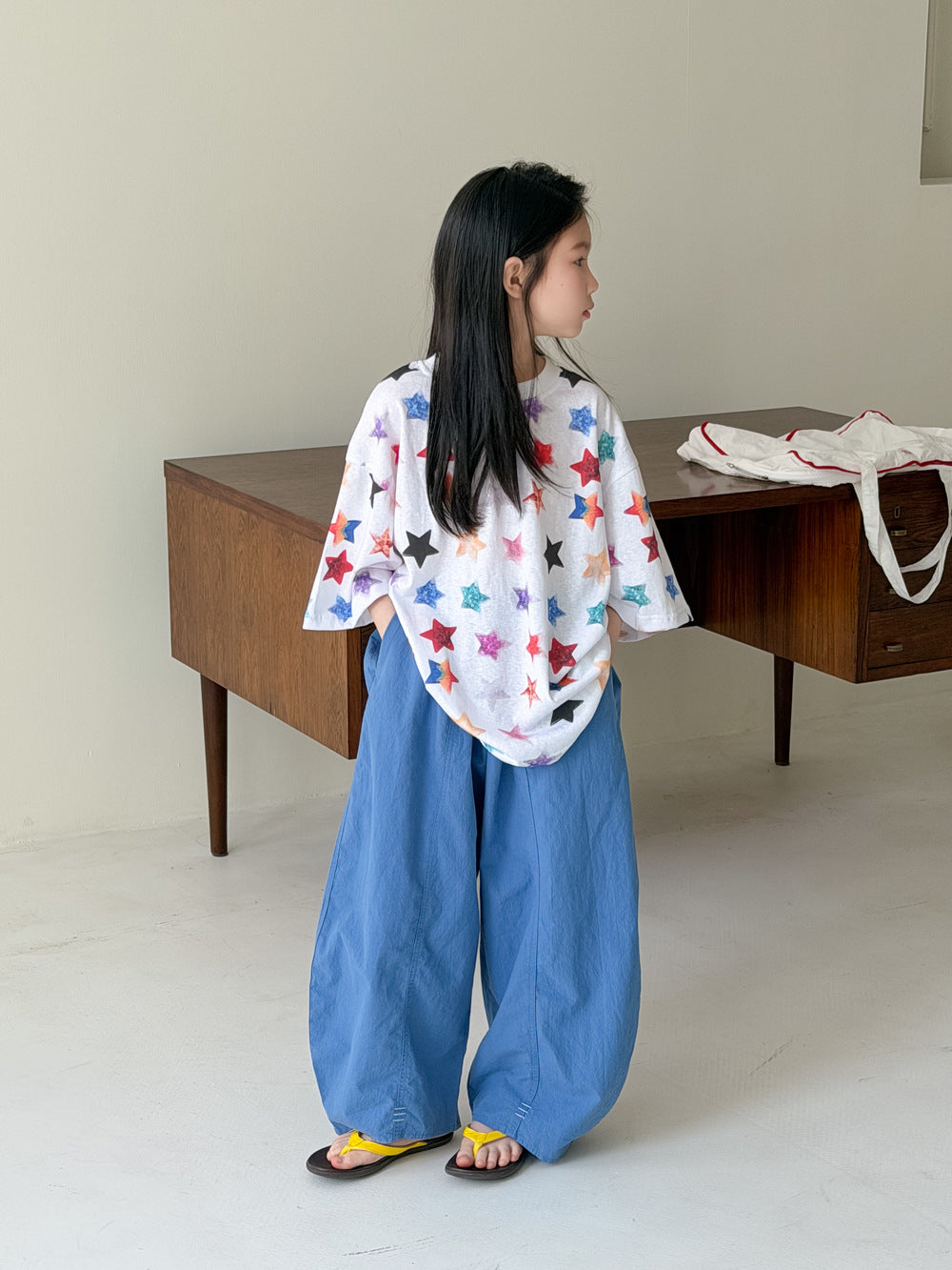 Colorful Star Loose T-shirt スター 半袖Tシャツ【mh0013532】