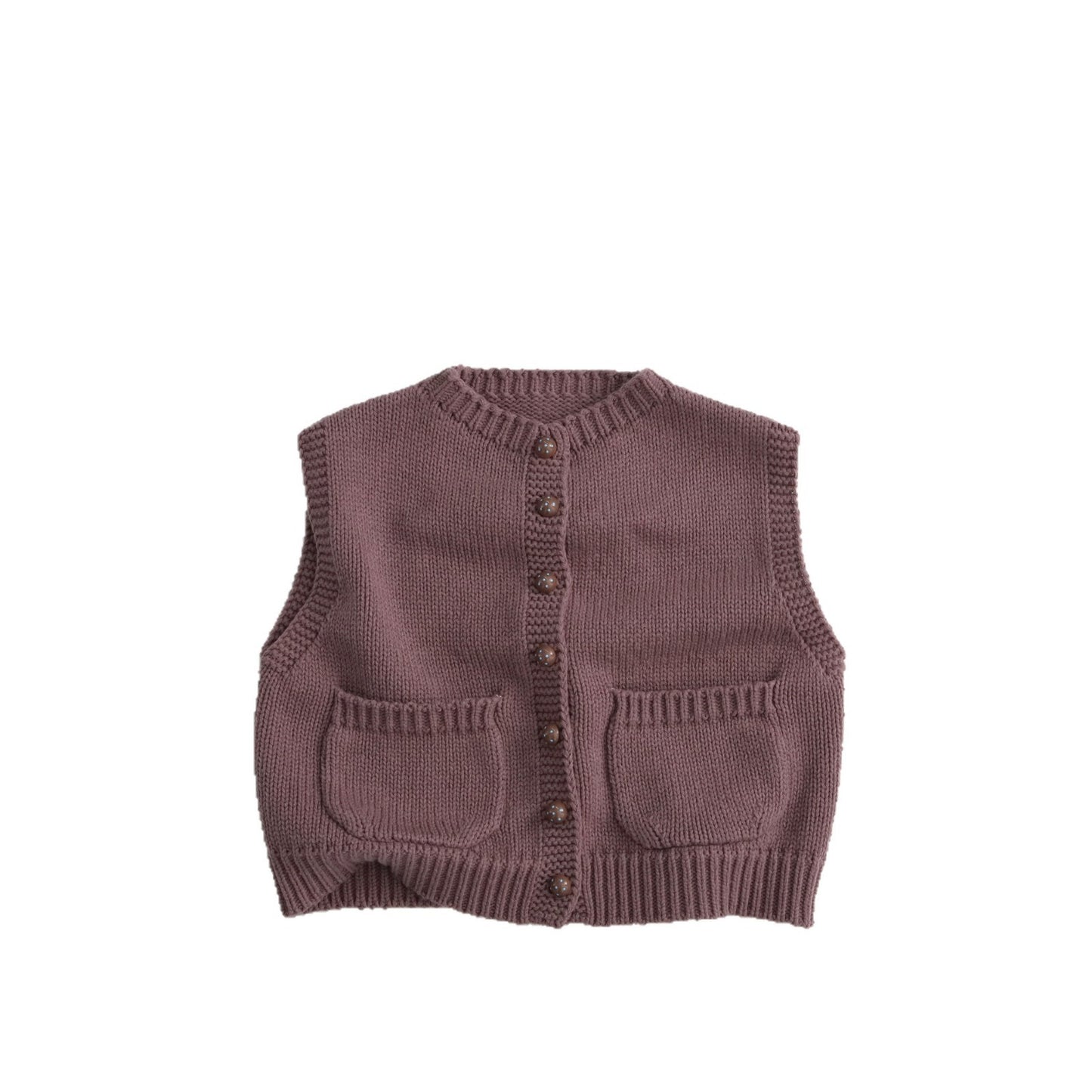 Cotton Knit Button Vest コットン ニット ベスト【mh0012509】