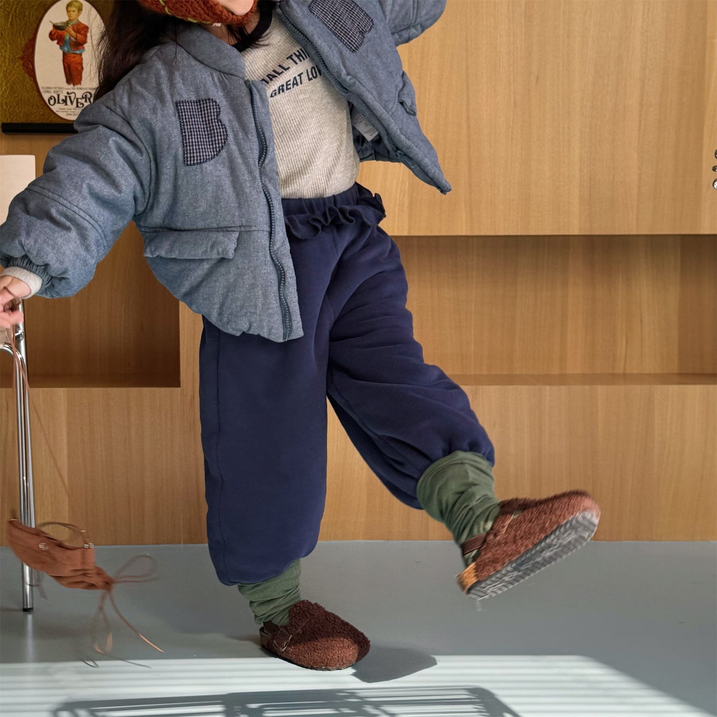 ハートポケットスウェットパンツ ジョガーパンツ 裏起毛【mh0011925】