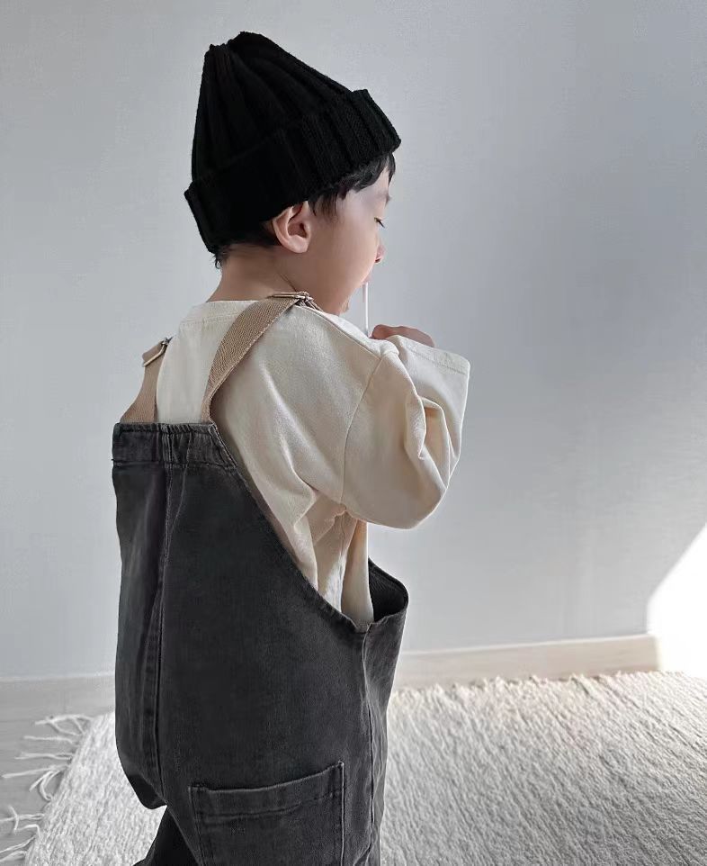 ベビー 配色ストラップ オーバーオール デニムパンツ【mh0004698】