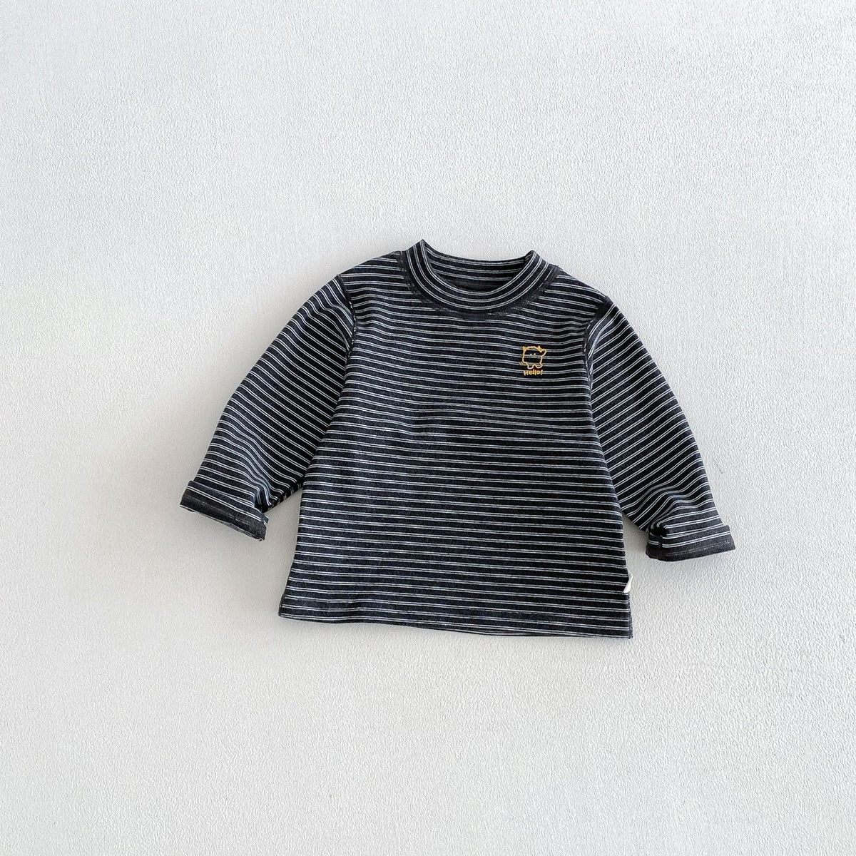 キッズ ボーダー ワンポイント刺繍 長袖Tシャツ / イージー ロングパンツ【mh0014771】