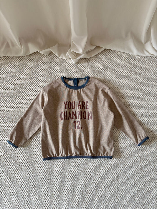 yummy&rocky | Vintage Embroidery Print Sweatshirt コットン スウェットシャツ【mh0020175】