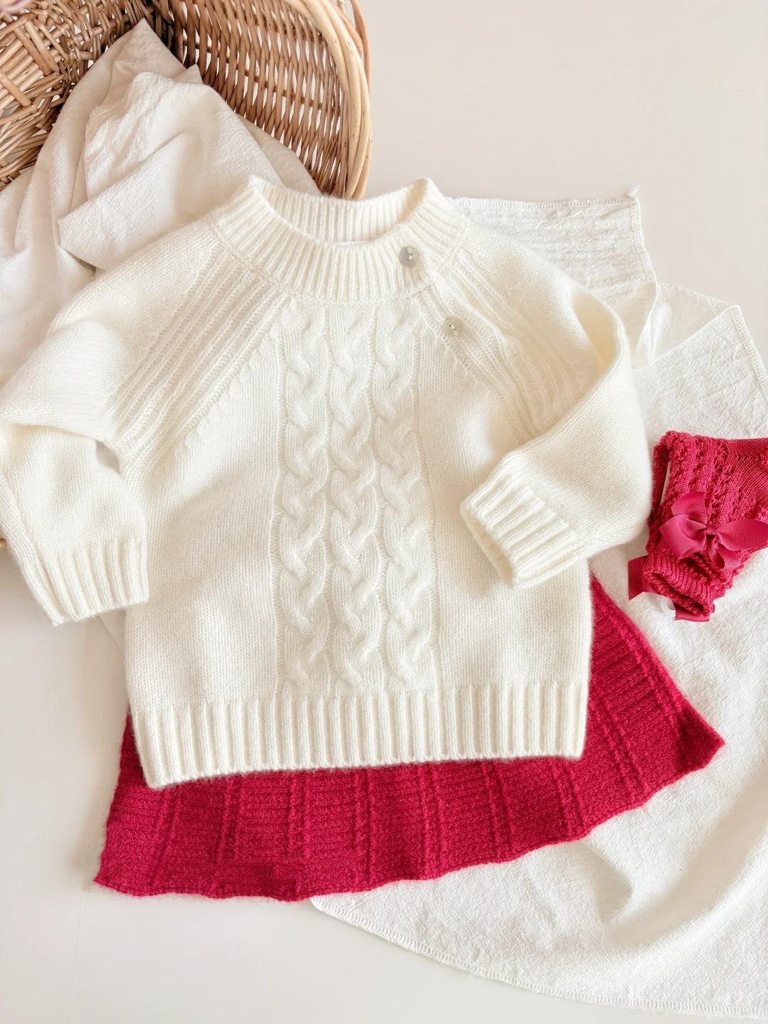 ケーブルニット セーター ニュアンスカラー キッズ トップス【mh0011564】