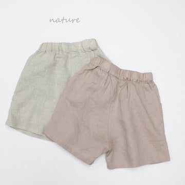 Minimalist Casual Linen Shorts リネン ショートパンツ【mh0013634】
