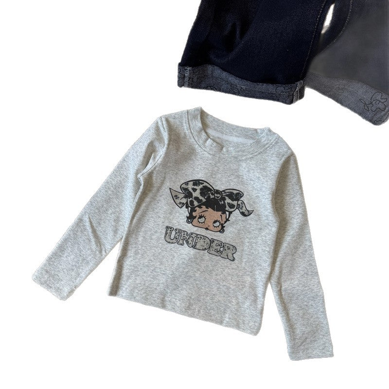キッズ キャラクタープリント 長袖 Tシャツ【mh0014524】