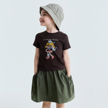 Graphic Print Cotton Raglan T-Shirt キャラクタープリント ラグランTシャツ【mh0013170】