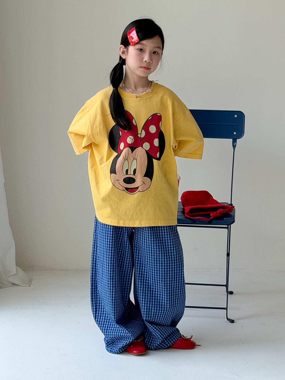 Gingham Plaid Loose Wide Long Pants チェック ロングパンツ【mh0013540】