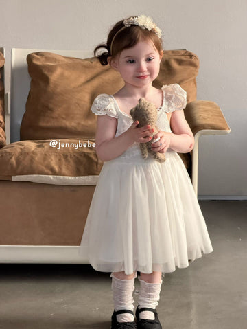 Lace Tulle Princess Dress レース チュール ワンピース【mh0012558】