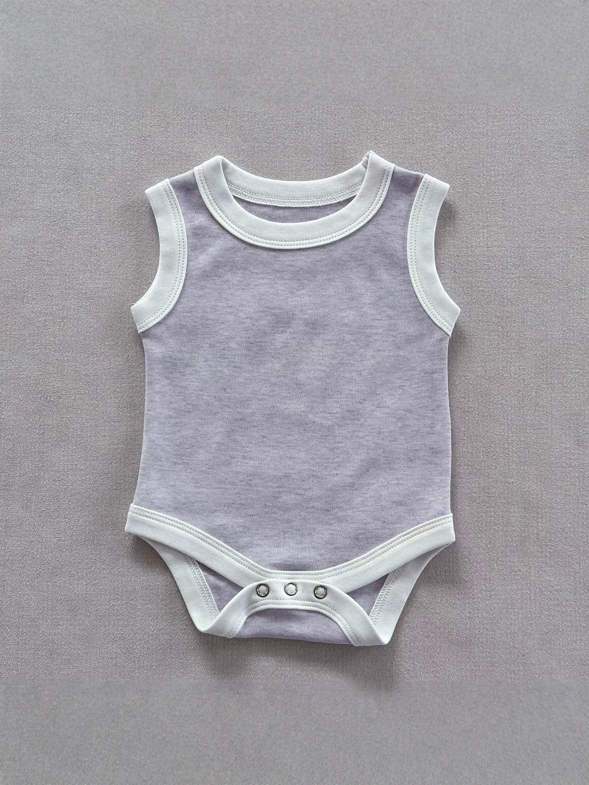 Sleeveless Piping Newborn Baby Romper パイピング ノースリーブロンパース【mh0013282】