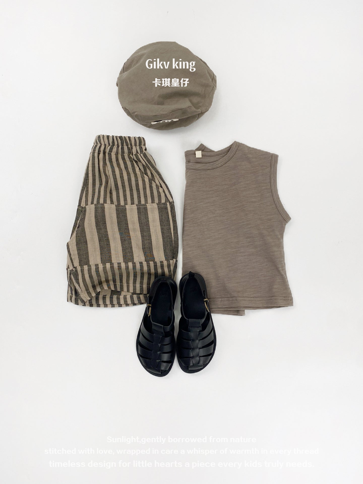 Striped Casual Cotton Shorts ストライプ ハーフパンツ【mh0013473】