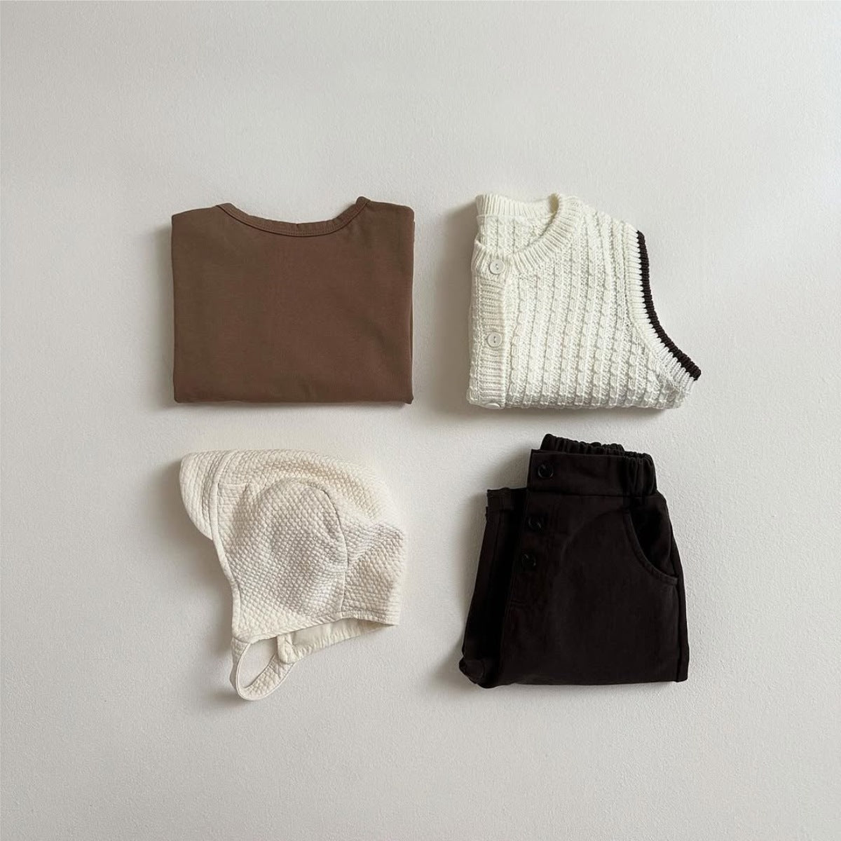 -長袖Tシャツ 無地 ベーシック シンプル コットン素材 ルーズトップス【mh0011364】 - mamahalo shop - 長袖Tシャツ - べビー服 - 子供服 - 男の子 - 女の子