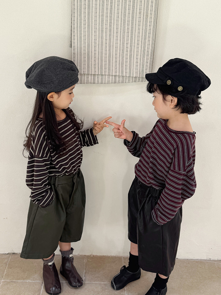 キッズ ボーダー カットオフ 長袖Tシャツ【mh0014789】