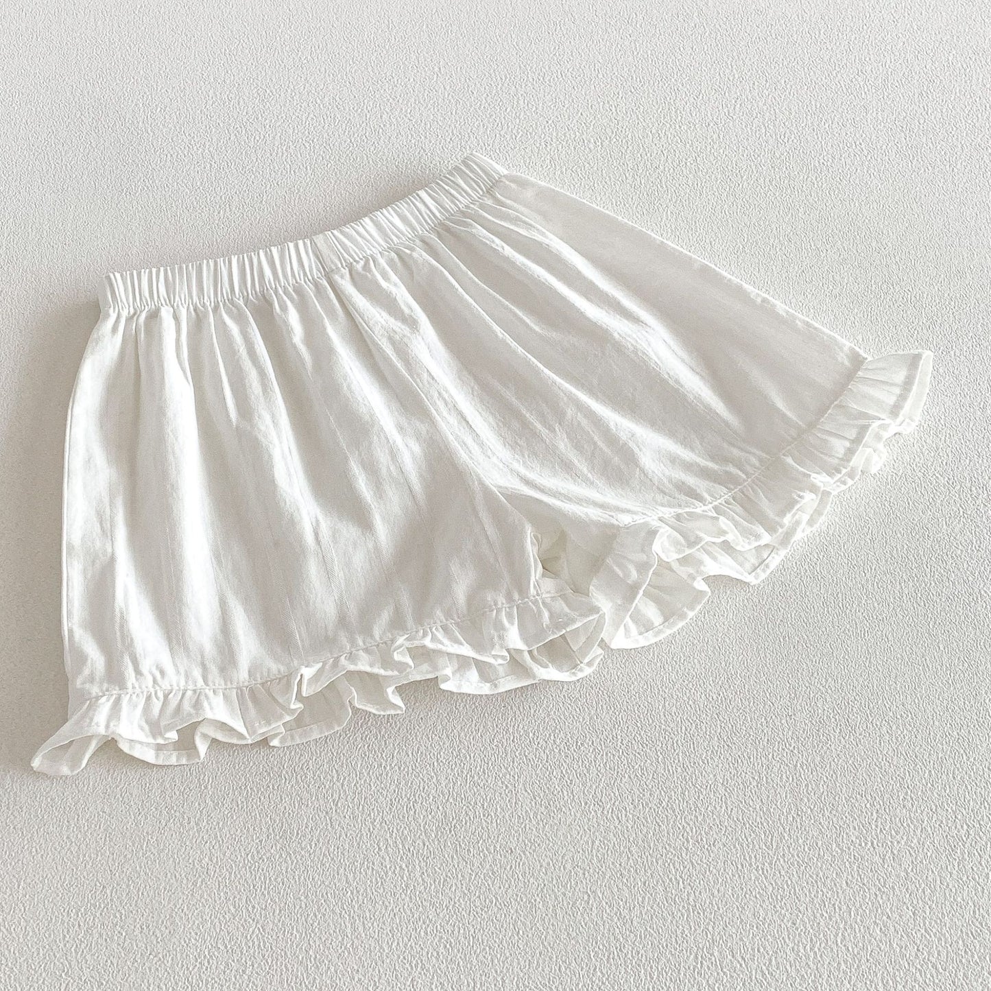Spaghetti Strap Plaid Top Lace Shorts Set ラッフル ノースリーブチュニック ショートパンツ【mh0013421】