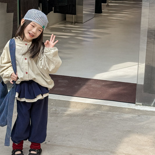 -ビッグフリルスカート付きボアパンツ フリースパンツ【mh0010817】 - mamahalo shop - - べビー服 - 子供服 - 男の子 - 女の子