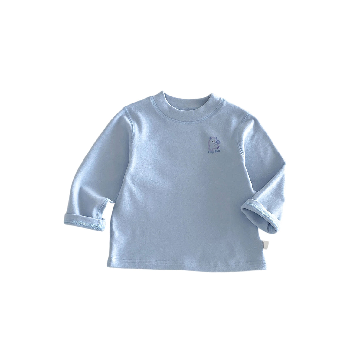 キッズ ボーダー ワンポイント刺繍 長袖Tシャツ / イージー ロングパンツ【mh0014771】
